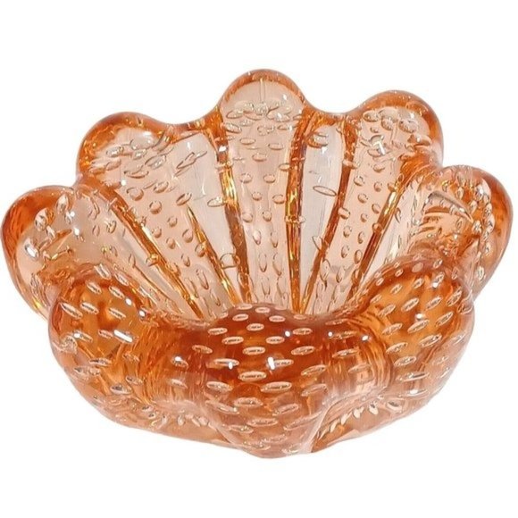 Murano Glass A Seguso Bowl Vtg 1950 Jellyfish Bullicante Vetri D'Arte Bubble Art - Picture 1 of 12